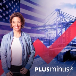 Auf dem Bild steht Anna Planken vor einer USA-Flagge. Kaum ein Tag ohne neue Zölle! Für Trump sind sie das Allheilmittel um die Probleme der US-Wirtschaft zu lösen. Aber funktioniert das wirklich? Oder geht diese Politik nach hinten los? Geht es überhaupt um die Wirtschaft oder um pure Machtpolitik?
